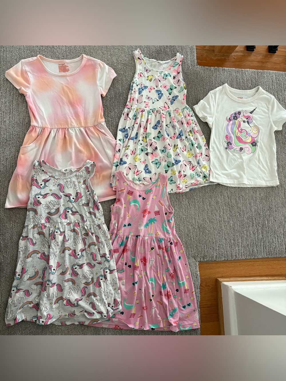 Girls clothing bundle- sizes cat and jack small 6/7 and H & M 6-8 yrs